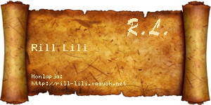 Rill Lili névjegykártya